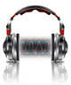 Realistic headphones with music waves Wall Decal