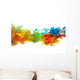 Colorful ink in water Wall Decal