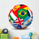 Football 3D International Flags Wall Decal