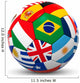 Football 3D International Flags Wall Decal