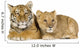 Lion Cub and Tiger Cub Wall Decal