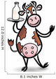 Cartoon Funny Cow Wall Decal