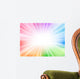 Rainbow Rays Burst Wall Mural