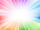 Rainbow Rays Burst Wall Mural