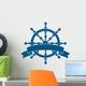 Ship Wheel With Banner. Nautical Emblem. Vector 