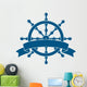 Ship Wheel With Banner. Nautical Emblem. Vector 