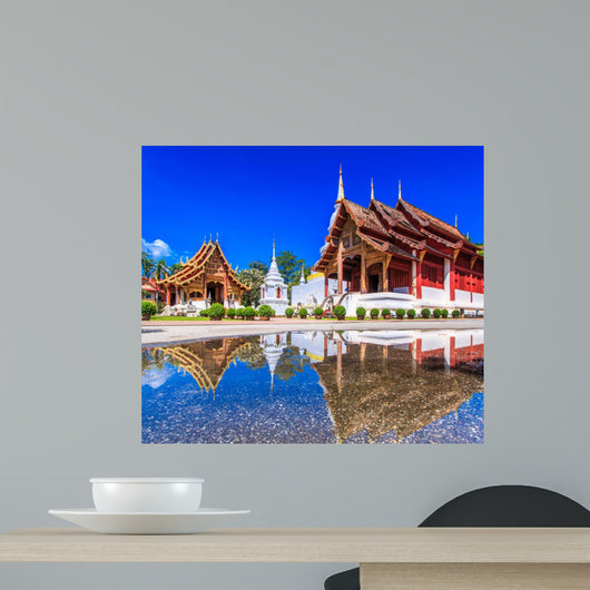 Wat Phra Sing in Chiang Mai province of Thailand Wall Mural