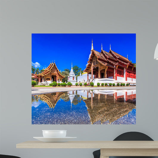 Wat Phra Sing in Chiang Mai province of Thailand Wall Mural