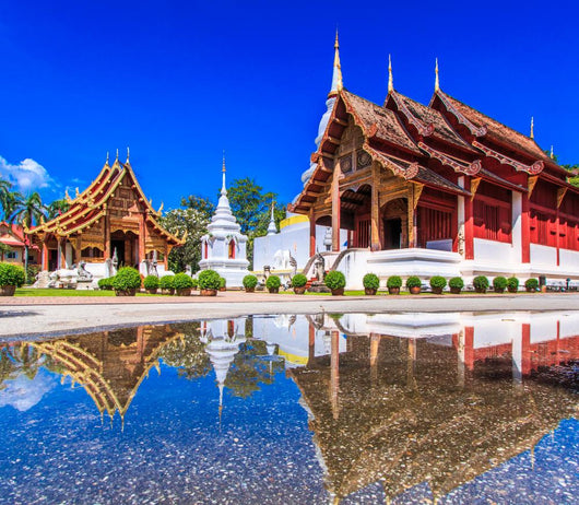 Wat Phra Sing in Chiang Mai province of Thailand Wall Mural