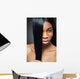 Beautiful black woman with long straight hair 