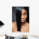 Beautiful black woman with long straight hair 