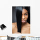Beautiful black woman with long straight hair 