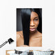 Beautiful black woman with long straight hair 