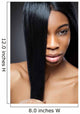 Beautiful black woman with long straight hair 