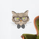 Portrait of hipster cat Wall Decal