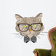 Portrait of hipster cat Wall Decal
