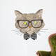 Portrait of hipster cat Wall Decal
