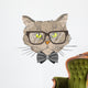 Portrait of hipster cat Wall Decal