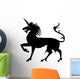 Black Heraldic Unicorn Wall Decal