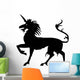 Black Heraldic Unicorn Wall Decal