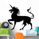 Black Heraldic Unicorn Wall Decal