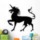 Black Heraldic Unicorn Wall Decal