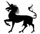 Black Heraldic Unicorn Wall Decal