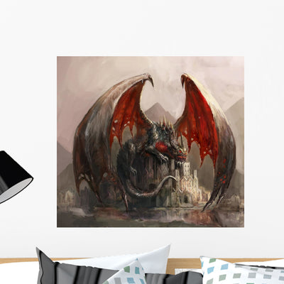 Dragon Castle shown on a wall