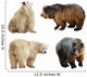 Big Bears Wall Decal Sticker Set