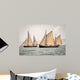 Two old ships sailing in the sea 