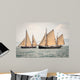 Two old ships sailing in the sea 