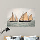 Two old ships sailing in the sea 