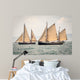 Two old ships sailing in the sea 