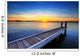 Setting sun behind the boat jetty, Lake Maquarie 