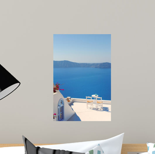 Rooftop Chairs on Santorini Greece 