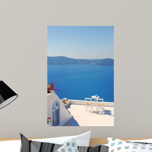 Rooftop Chairs on Santorini Greece 