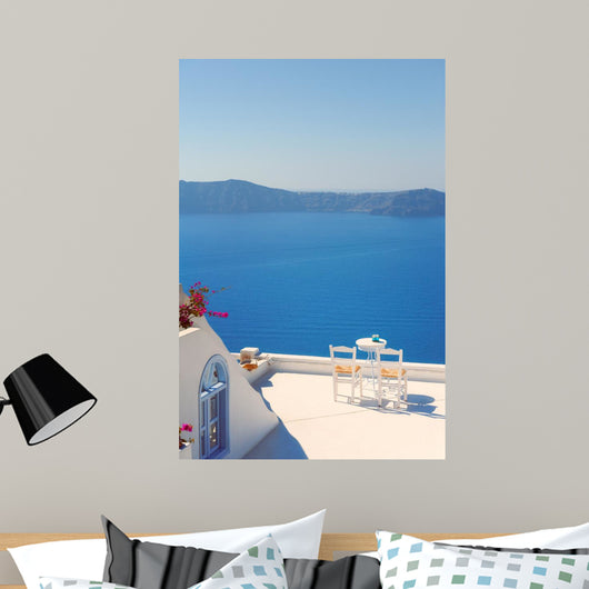 Rooftop Chairs on Santorini Greece 