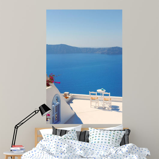 Rooftop Chairs on Santorini Greece 
