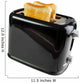 Black toaster with bread slices , isolated on white 
