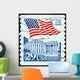 White House and flag (USA 1992) Wall Mural