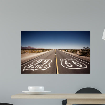 Famous Route 66 shown on a wall
