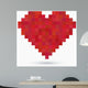 vintage 8-bit love Wall Decal