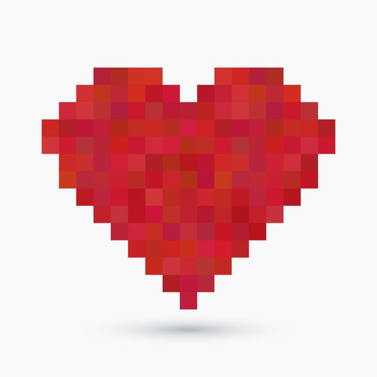 vintage 8-bit love Wall Decal