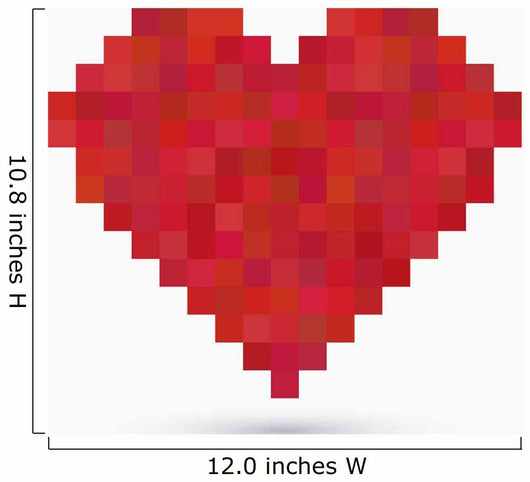 vintage 8-bit love Wall Decal