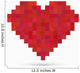 vintage 8-bit love Wall Decal