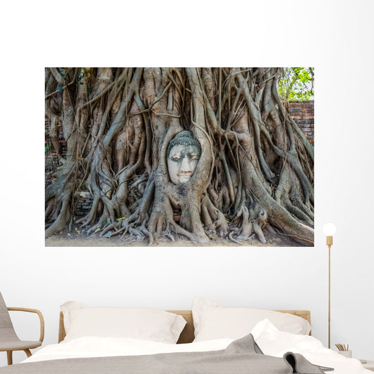 Buddha Head Banyan Tree Wall Decal