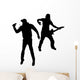 Black Silhouettes Musician Wall Decal