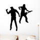 Black Silhouettes Musician Wall Decal