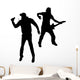 Black Silhouettes Musician Wall Decal