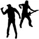 Black Silhouettes Musician Wall Decal